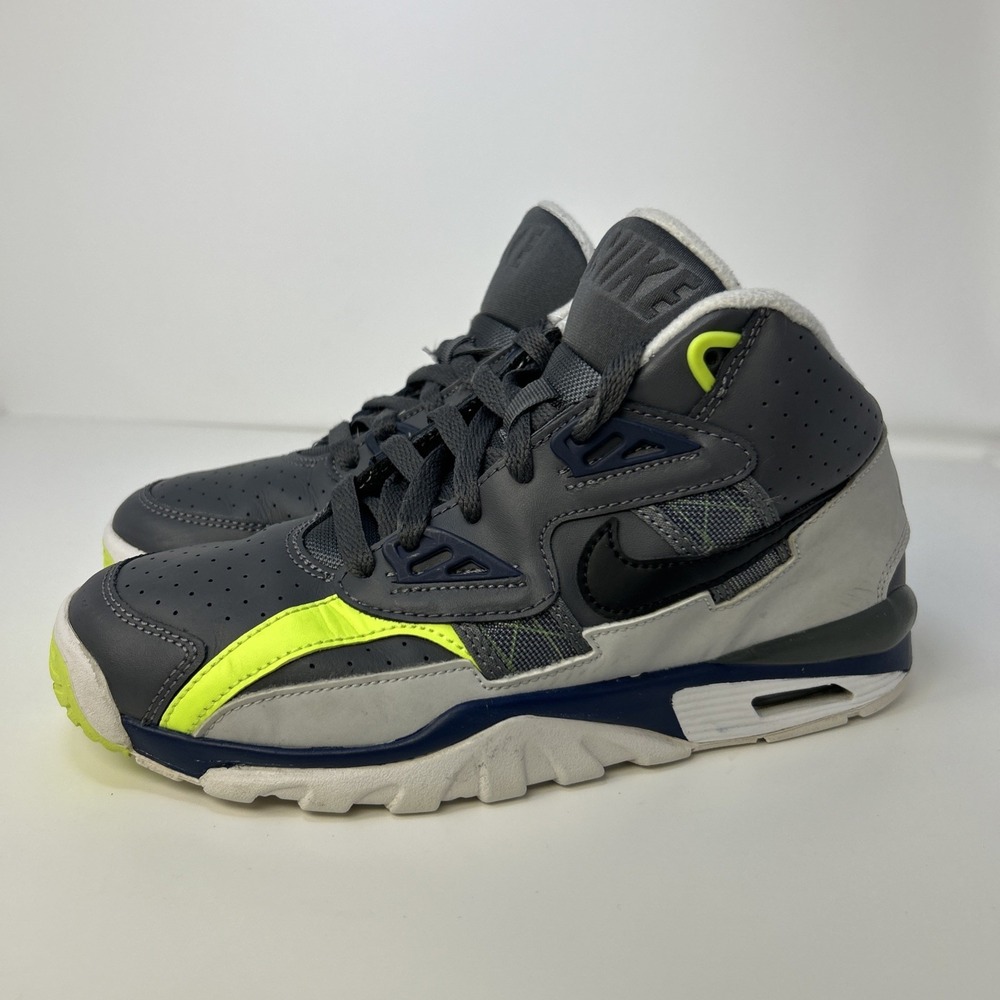 Nike Air Trainer SC High GS Dark Grey Navy Volt Size 5.5Y CJ0580-001 Bo Jackson